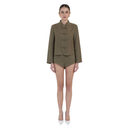 Leighton Linen Mandarin Jacket