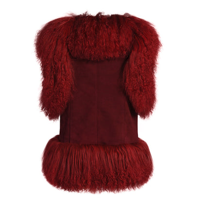 Dorothy Suede Shearling Vest