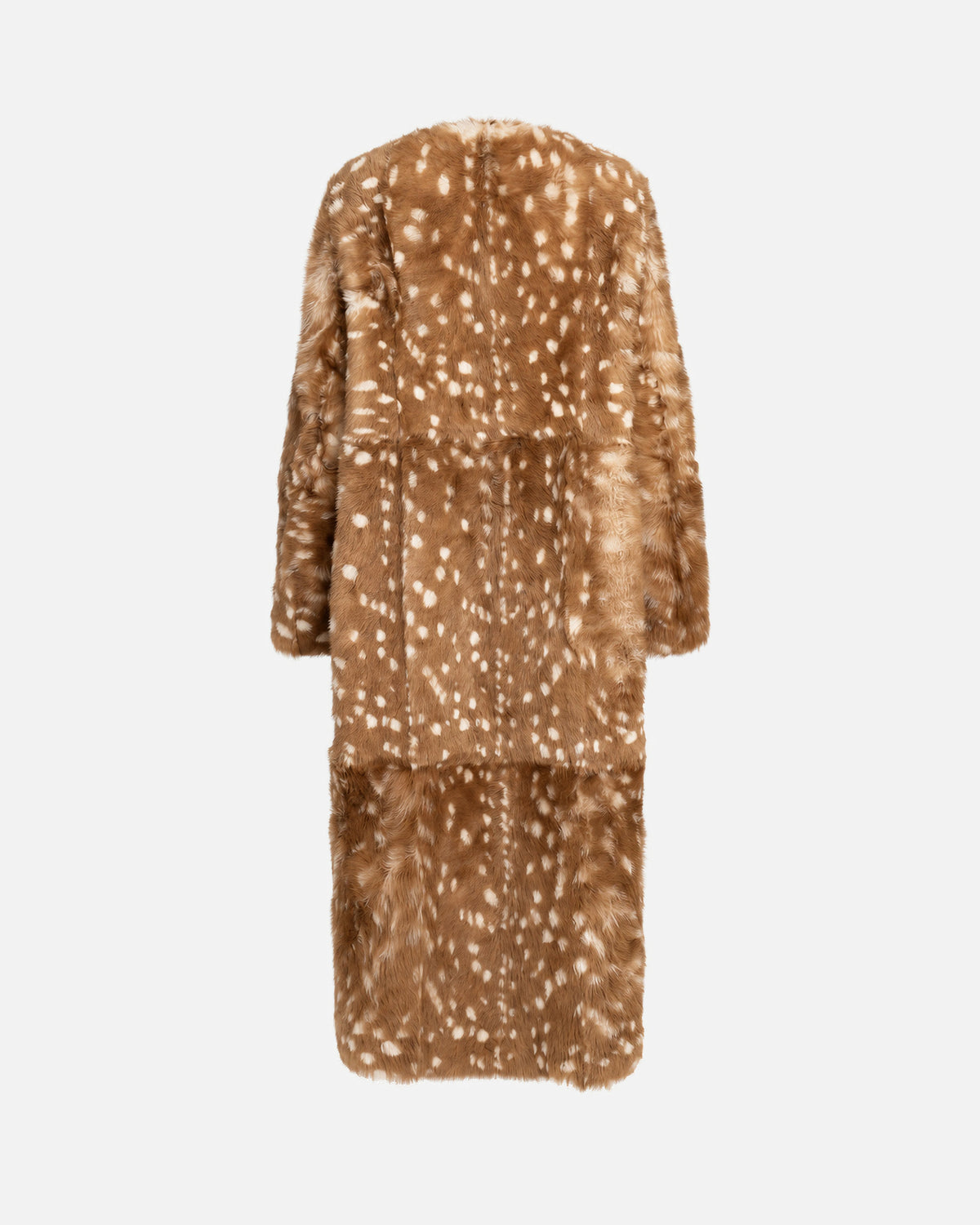 Mia Shearling Maxi Coat in Bambi, back view
