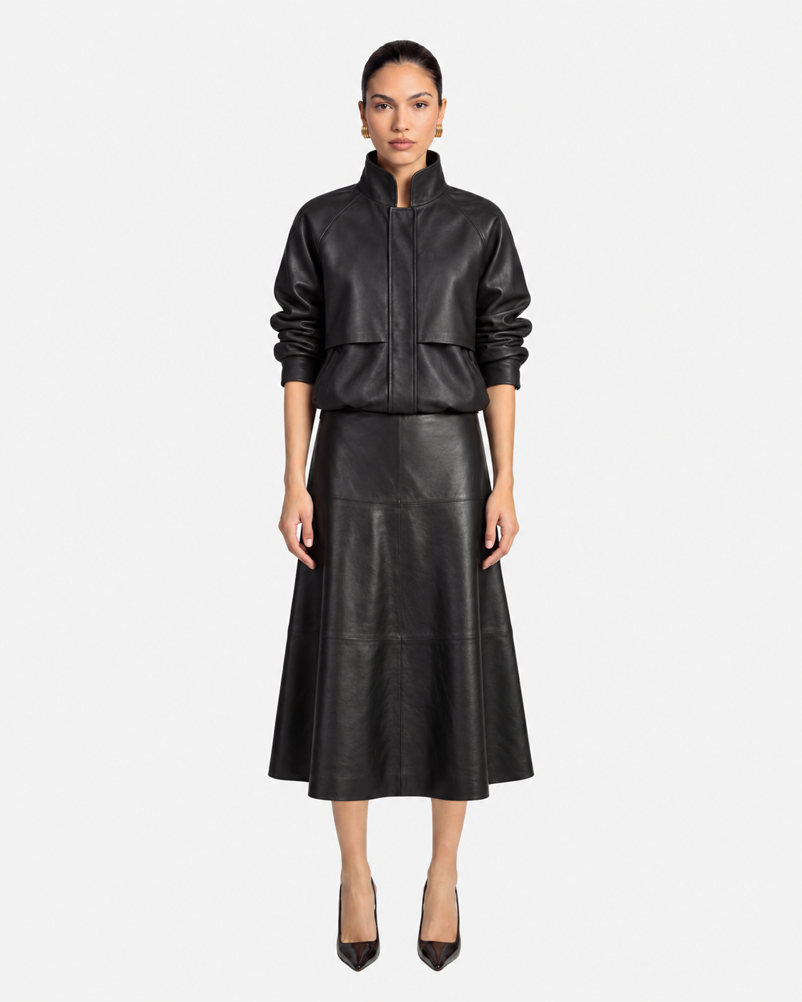 Alara Leather Maxi Skirt