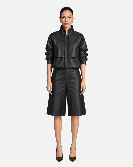 Remy Leather Bomber Jacket