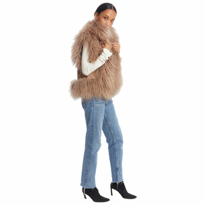 Dorothy Suede Shearling Vest