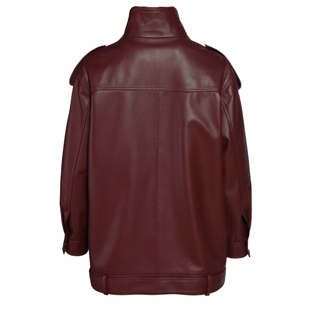Taylor Oversized Leather Moto Jacket