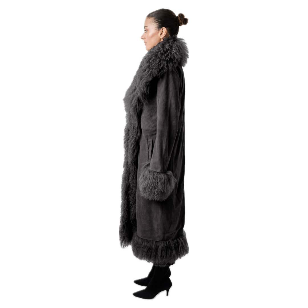 Dorothy Suede Maxi Coat