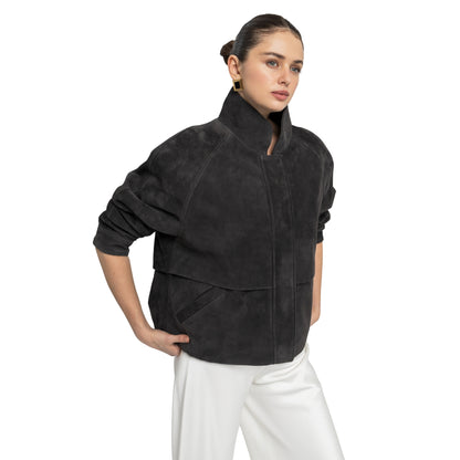 Remy Suede Bomber Jacket