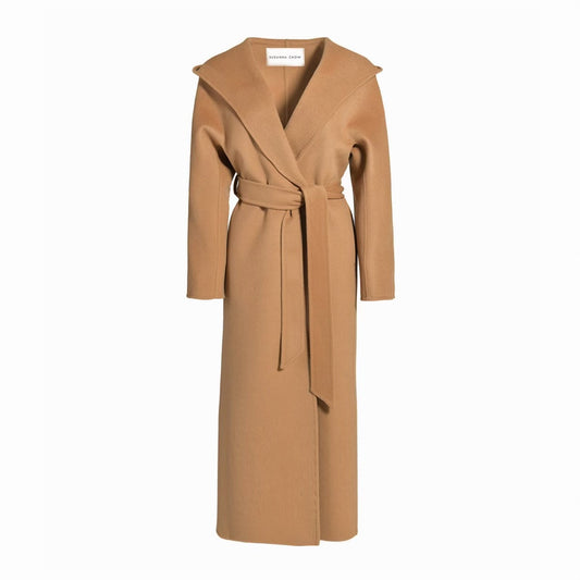 Taryn Cashmere Wool Hooded Coat