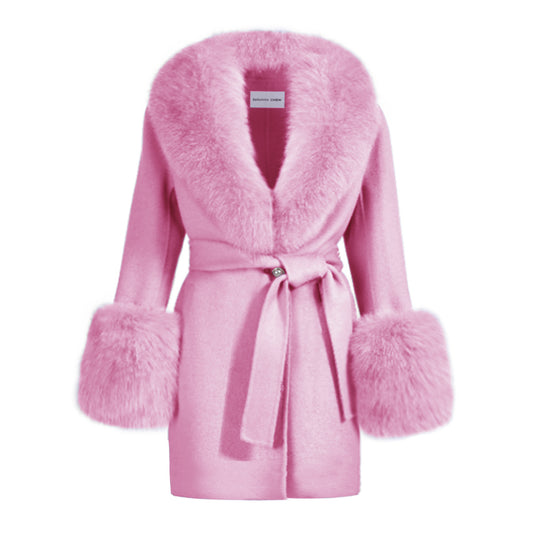 Jojo Midi Cashmere Fur Coat