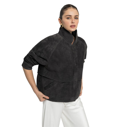 Remy Suede Bomber Jacket