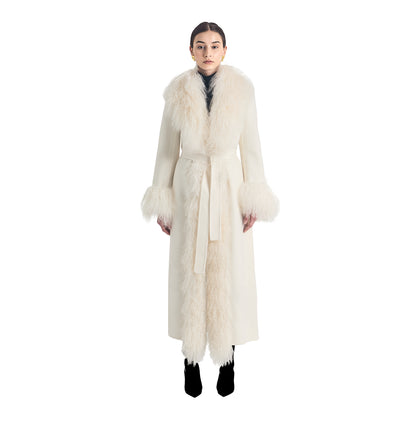 Inez Cashmere Shearling Coat