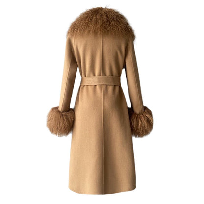 Inez Cashmere Shearling Coat