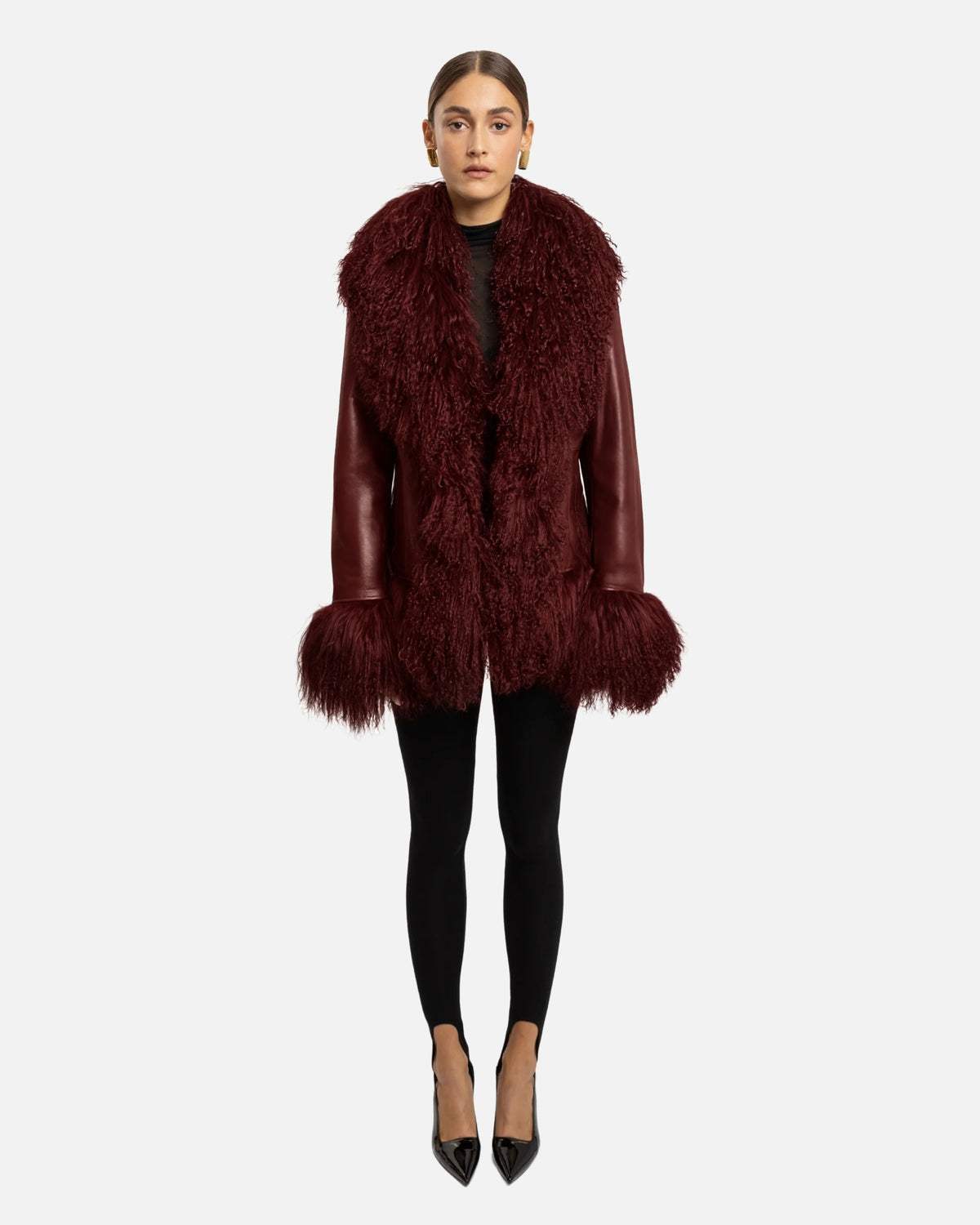 Dorothy Leather Shearling Coat