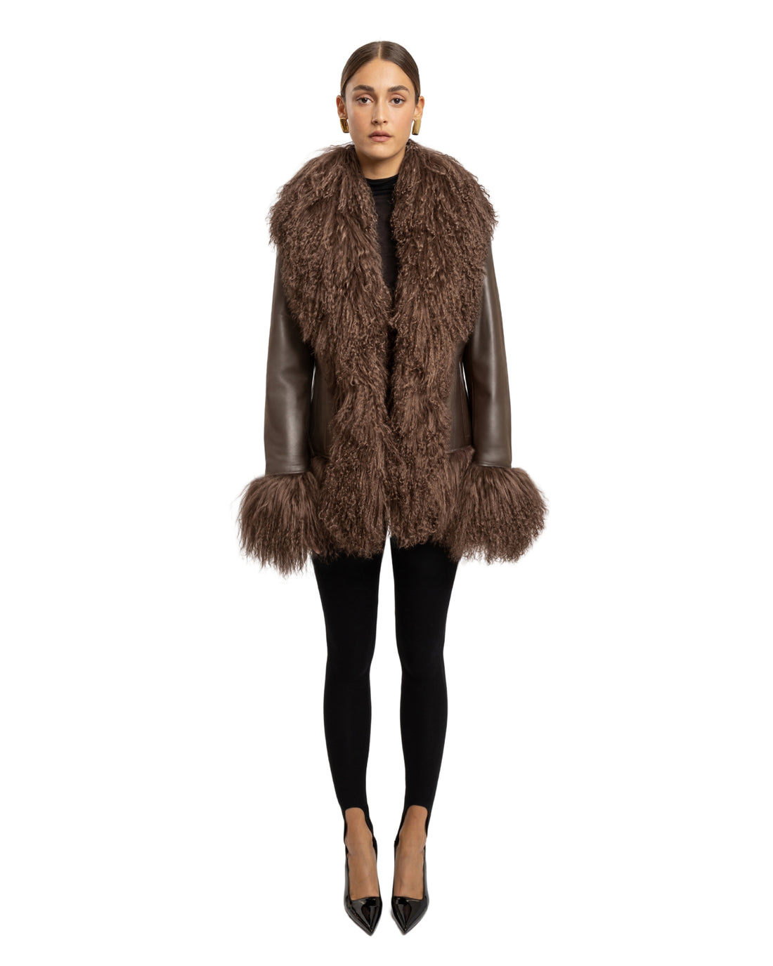 Dorothy Leather Shearling Coat