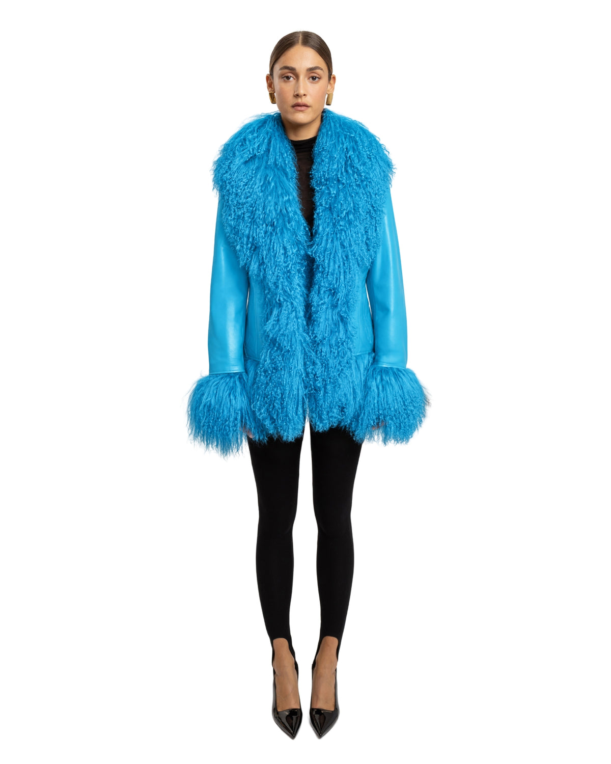 Dorothy Leather Shearling Coat