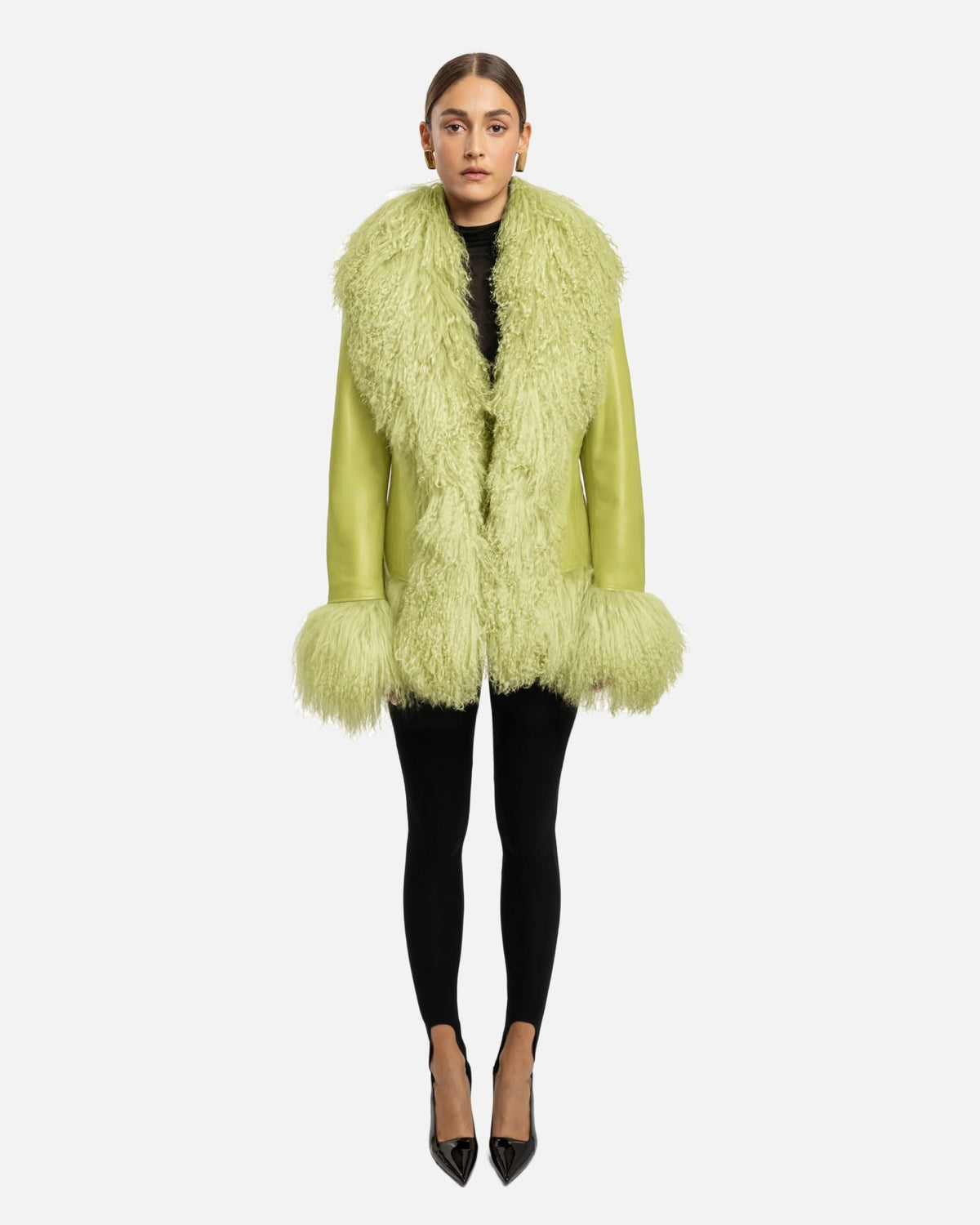 Dorothy Leather Shearling Coat