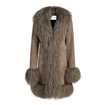 Dorothy Suede Midi Coat