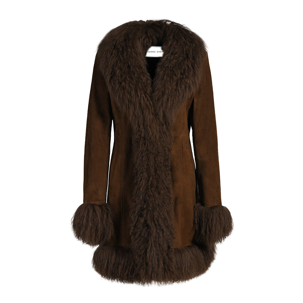 Dorothy Suede Midi Coat