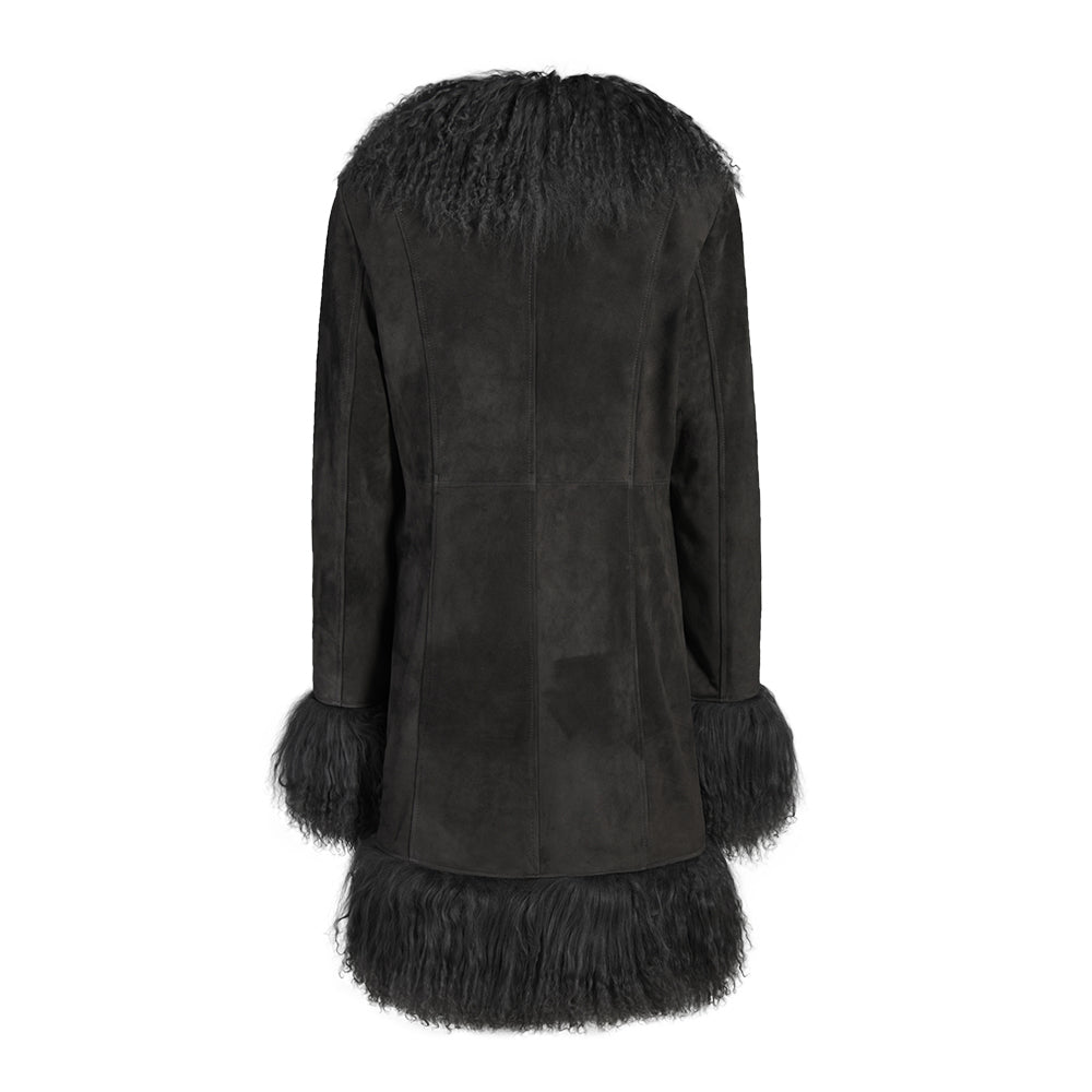 Dorothy Suede Midi Coat