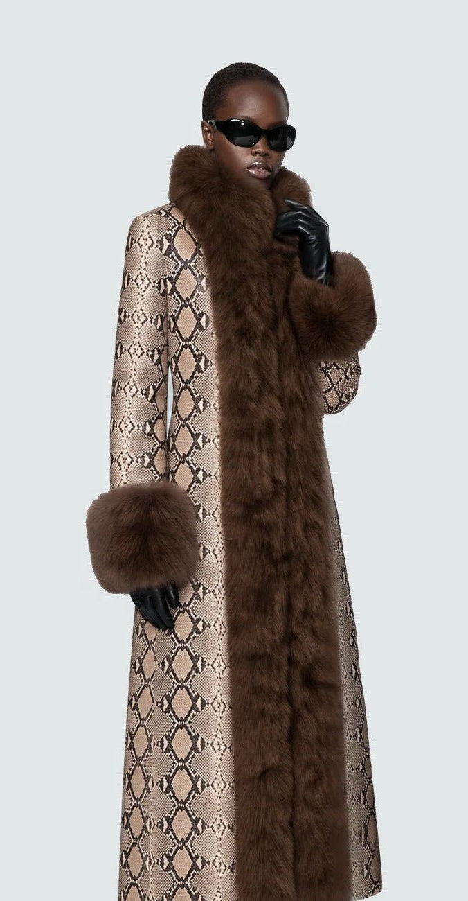 Delphine Python Maxi Coat, FW26 Instinct