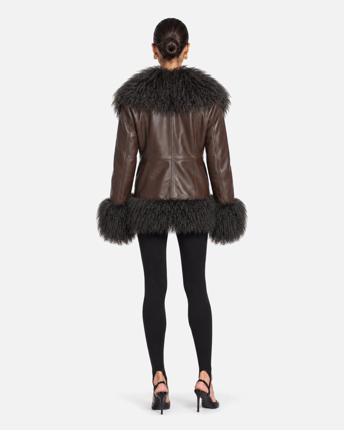 Dorothy Leather Shearling Coat