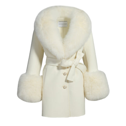 Jojo Midi Cashmere Fur Coat