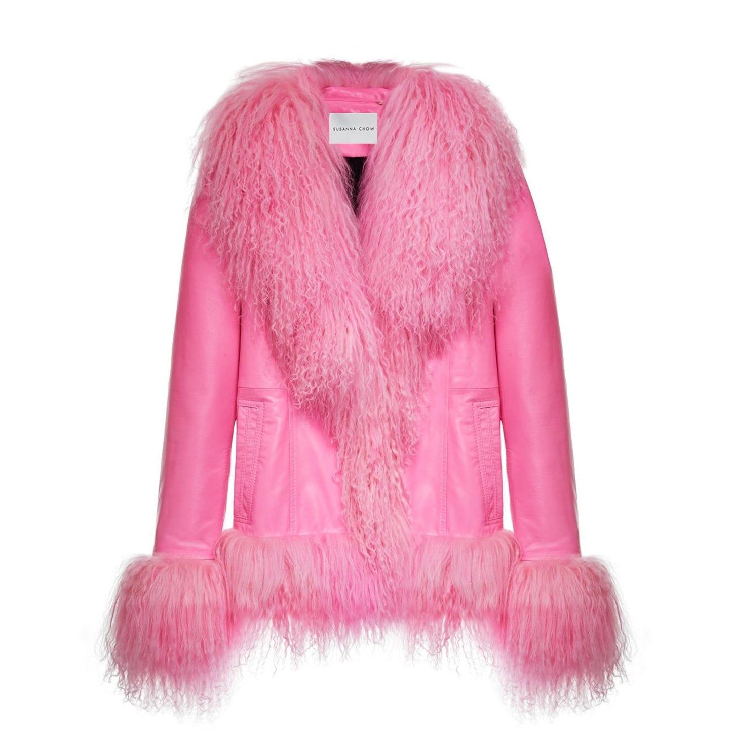 Dorothy Leather Shearling Coat Short Classic
