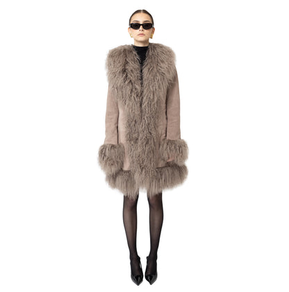 Dorothy Suede Midi Coat