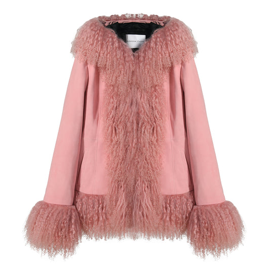 Dorothy Hooded Suede Coat