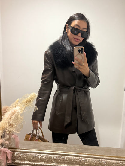 Mindy Midi Leather Jacket