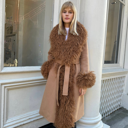 Inez Cashmere Shearling Coat