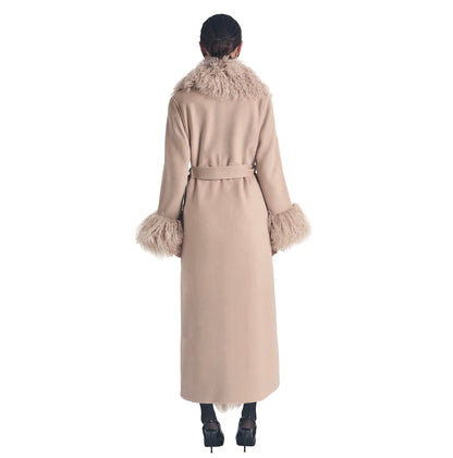 Inez Cashmere Shearling Coat