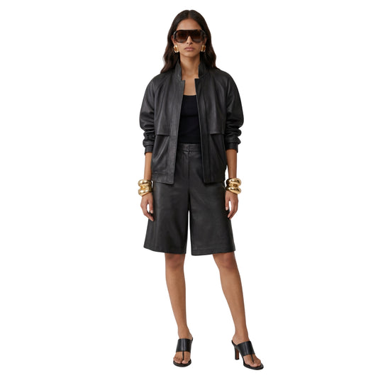 Remy Leather Bomber Jacket