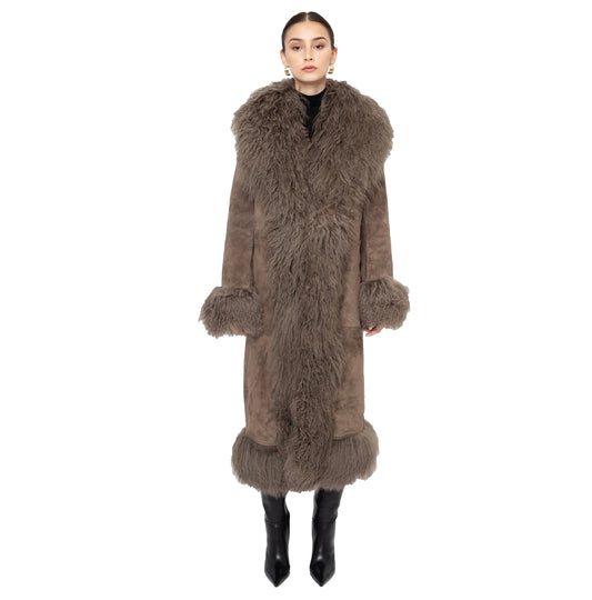 Dorothy Suede Maxi Coat