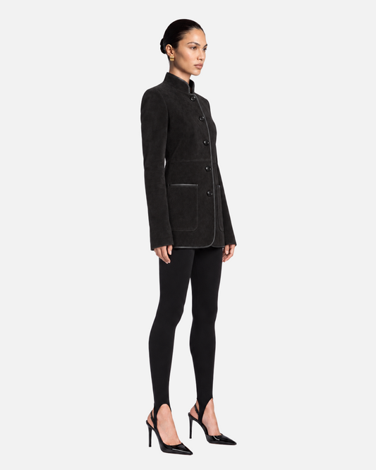 Eleanor Suede Mandarin Jacket