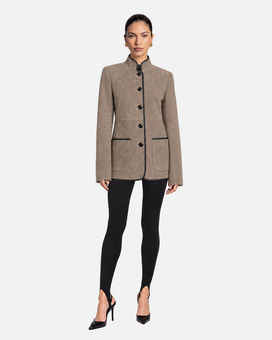 Eleanor Suede Mandarin Jacket
