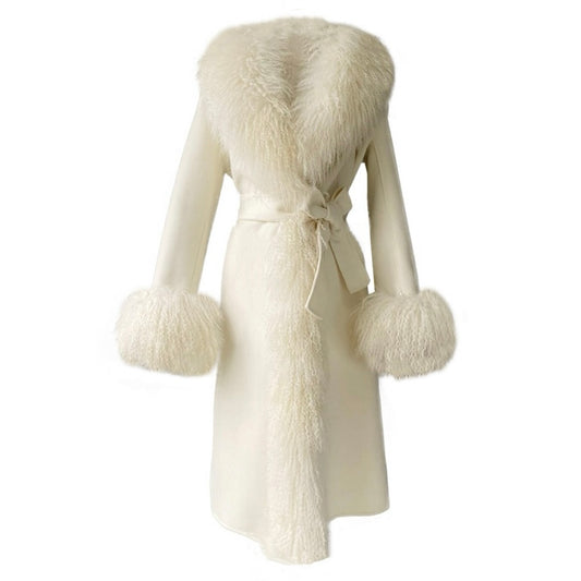 Inez Cashmere Shearling Coat