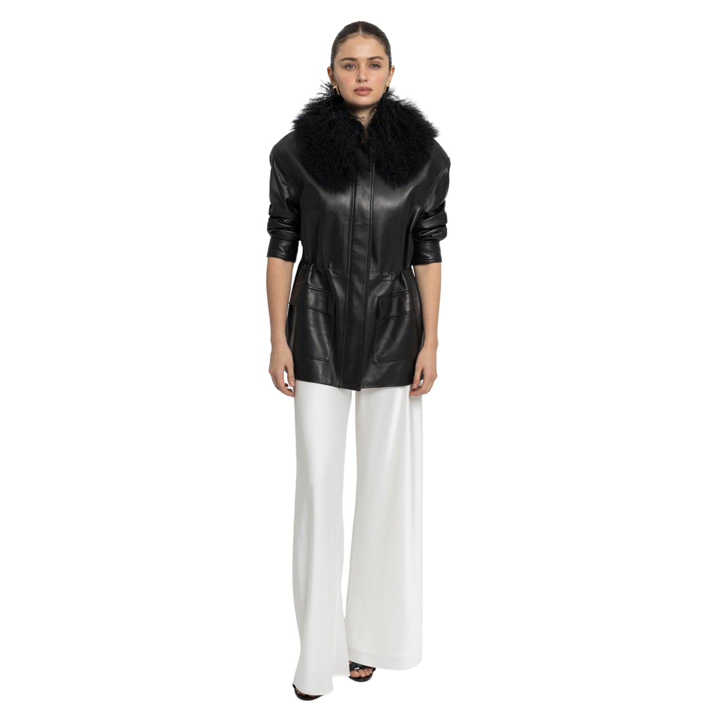 Allegra Leather Field Jacket