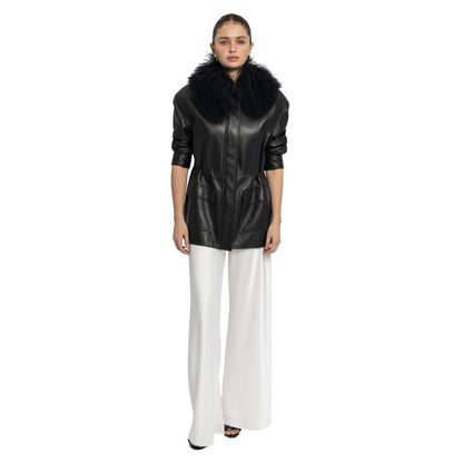 Allegra Leather Field Jacket