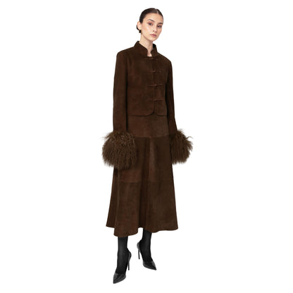 Alara Suede Maxi Skirt