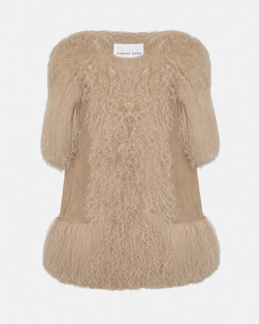 Dorothy Suede Shearling Vest