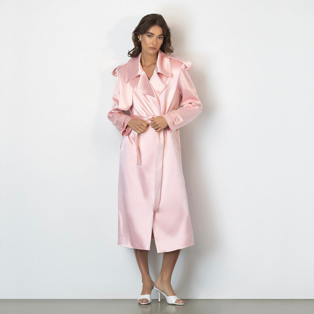 Olivia Satin Trench Coat