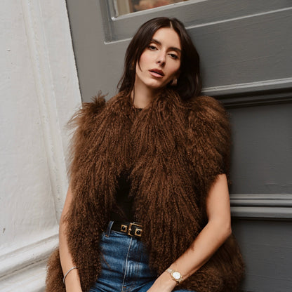 Dorothy Suede Shearling Vest