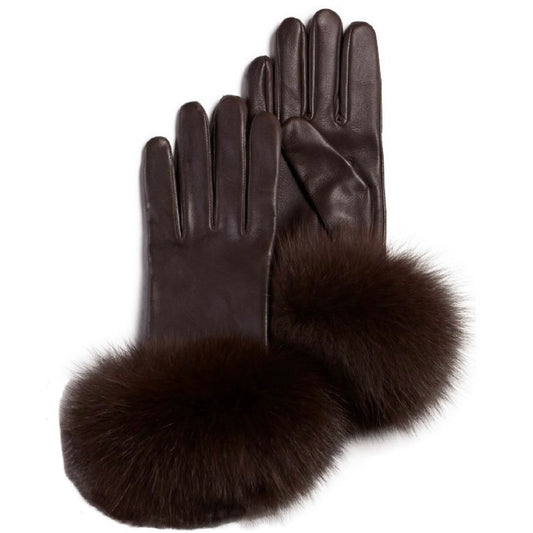 Dawson Shearling Trim Leather Gloves