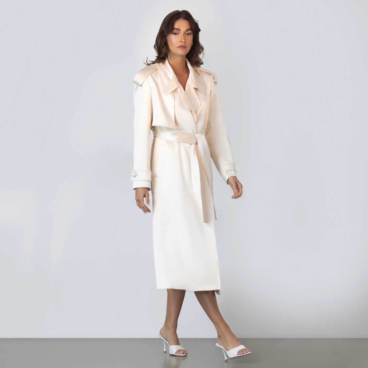 Olivia Satin Trench Coat