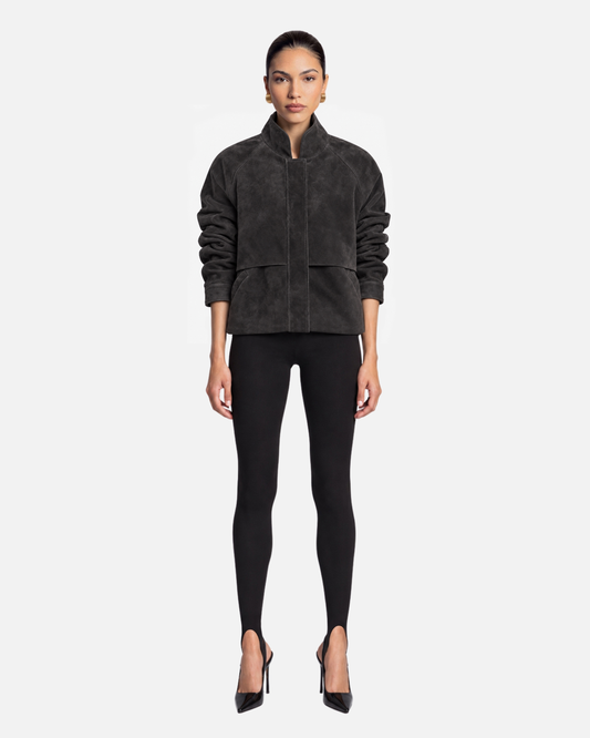 Remy Suede Bomber Jacket