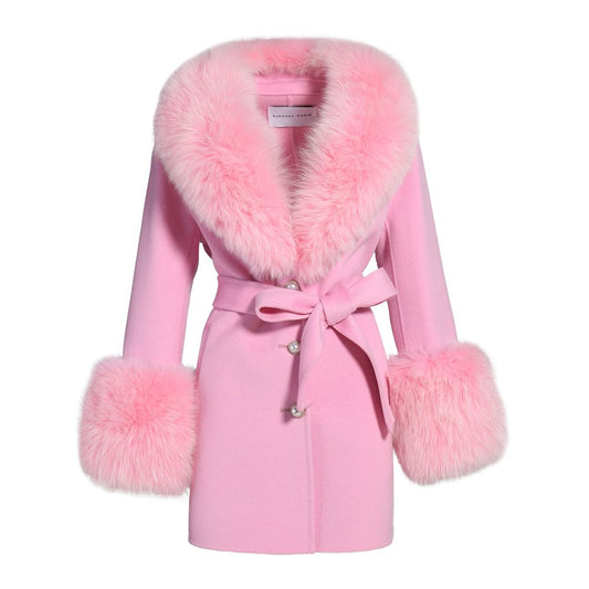 Jojo Midi Cashmere Fur Coat