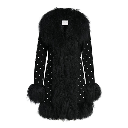 Dorothy Diamanté Suede Midi Coat