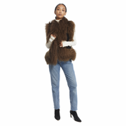 Dorothy Suede Shearling Vest