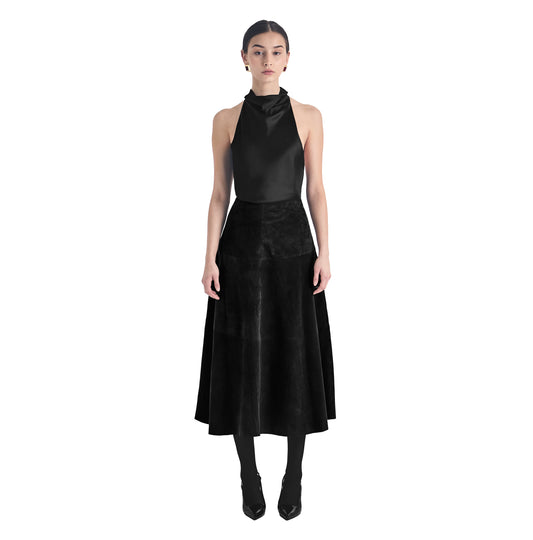 Alara Suede Maxi Skirt