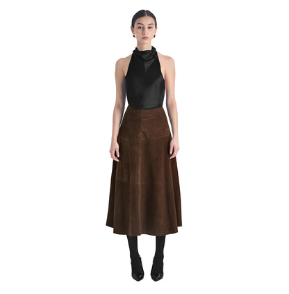 Alara Suede Maxi Skirt