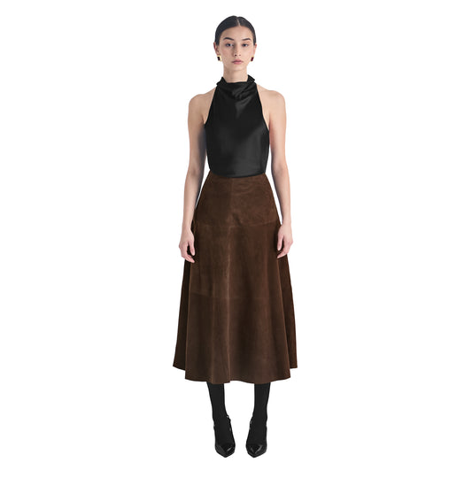 Alara Suede Maxi Skirt